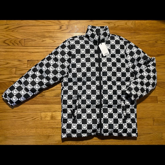 Wesc Other - WESC Checker Board Smiley Face Puffer Coat Men’s Sz M New!